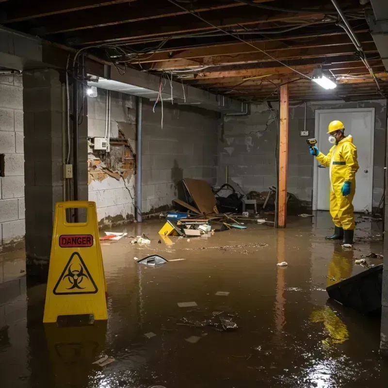 Flooded Basement Electrical Hazard in Dent County, MO Property