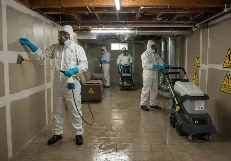 Basement Moisture Removal and Structural Drying process in Dent County, MO